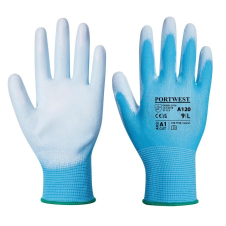 Gants Nylon enduit PU Bleu - A120