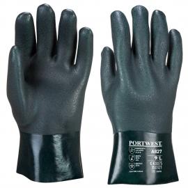 Portwest A802 A803 Schwer Latex Gummi Handschuh Stulpe Schwarz Chemische Zement 