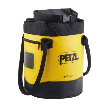 Freestanding bag BUCKET 15 L Yellow/black