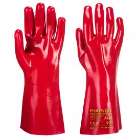 Handschoenen PVC rood (35 cm) - A435