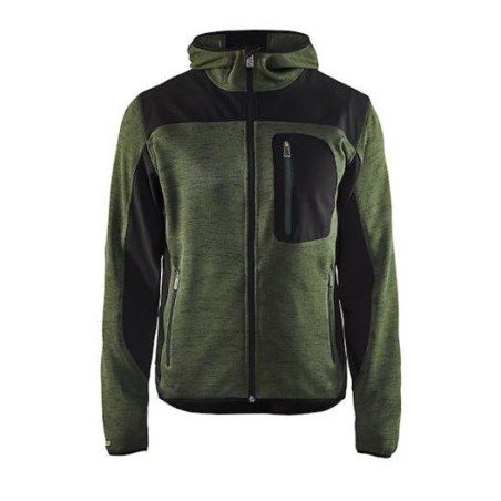 Gebreid vest met softshell - 4930