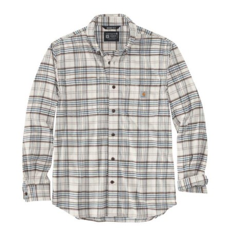 Stretch long sleeves plaid shirt - 105432