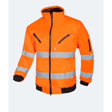 High Visibility winter bomber jacket detachable sleeves - SPARROW