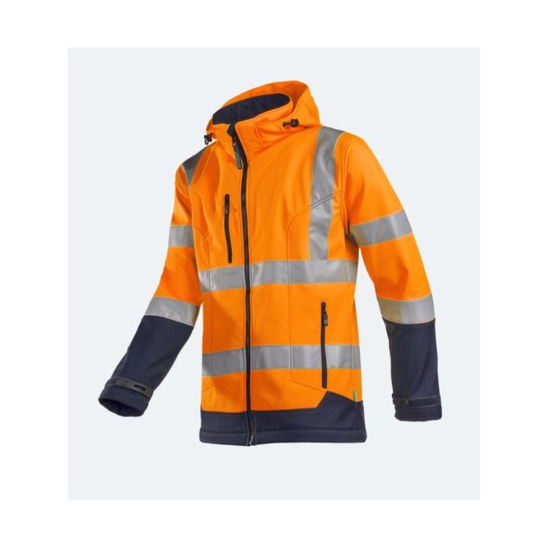 Gelamineerde Hoge Zichtbaarheid softshell jas afneembare kap - FULLER Gelamineerde Hoge Zichtbaarheid softshell jas afneembare kap - FULLER