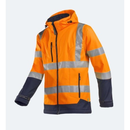 Laminated High Visibility softshell jacket detachable hood - FULLER