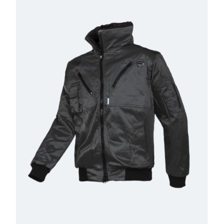 Winter bomber jacket with detachable sleeves - HAWK