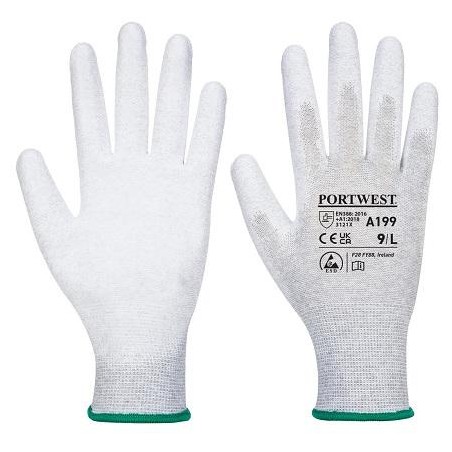 Gants paume enduit PU antistatique - A199