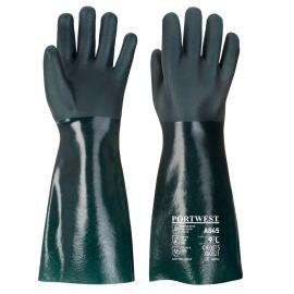 Dubbel gedompelde PVC handschoenen (45 cm) - A845