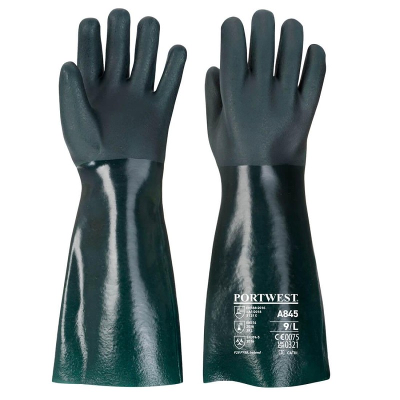 Gants PVC double trempage (45 cm) - A845 Gants PVC double trempage (45 cm) - A845