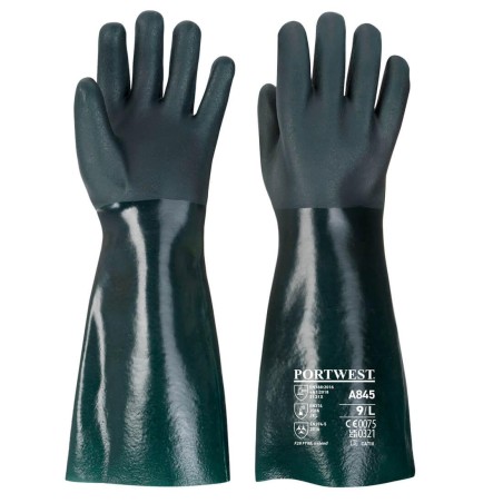 Double dipped PVC gloves (45 cm) - A845