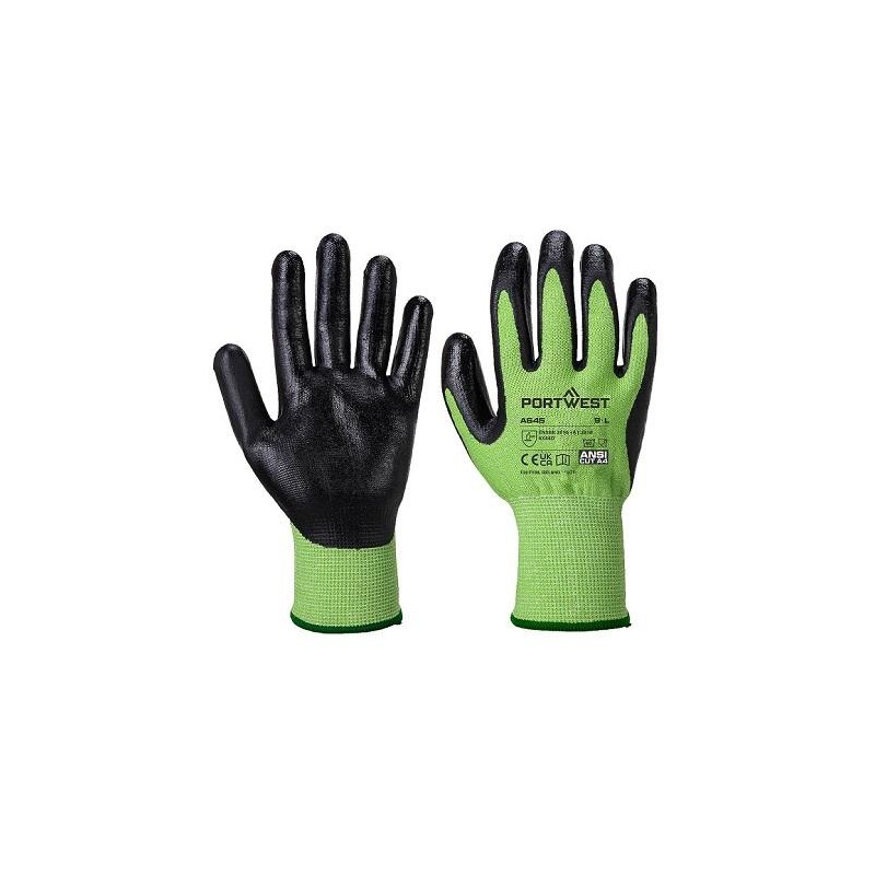 Gants GreenCut mousse nitrile coupure D - A645 Gants GreenCut mousse nitrile coupure D - A645