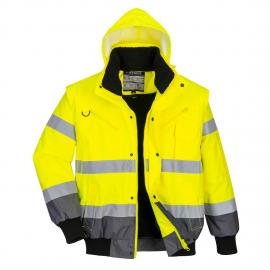 High Visibility contrast bomber jacket - C465