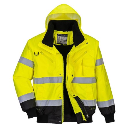 High Visibility contrast bomber jacket - C465