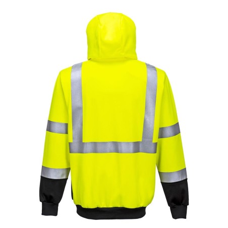 High Visibility two tone zipped hoodie - B315