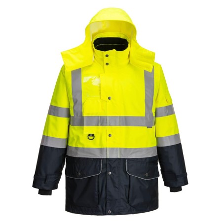 High Visibility 7 in 1 contrast traffic jacket - S426