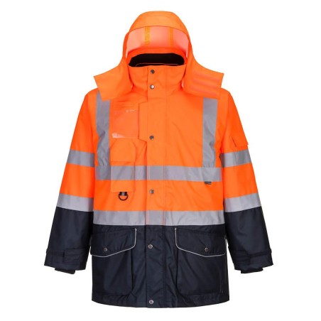 High Visibility 7 in 1 contrast traffic jacket - S426