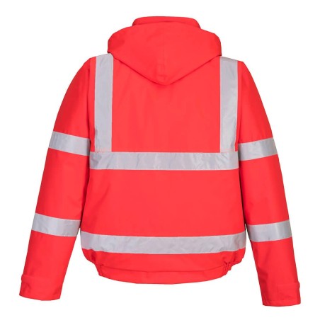 High Visibility bomber jacket red - S463