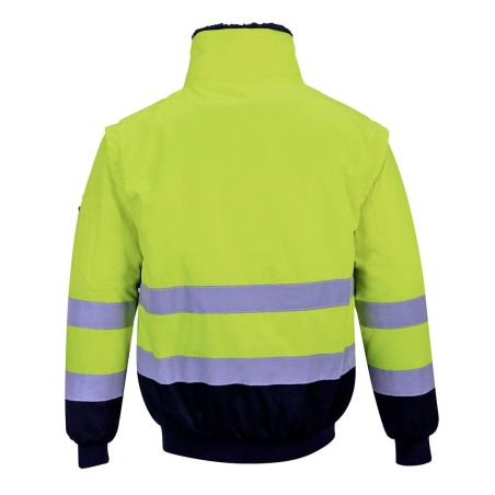 High Visibility 3 in 1 pilot jacket - yellow/navy- PJ50