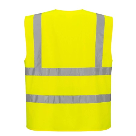 High Visibility zipped band & brace vest - C375