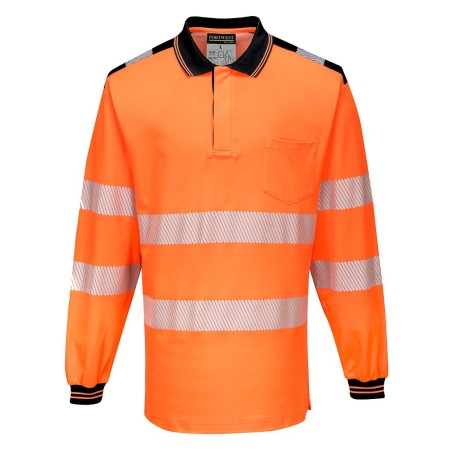 PW3 High Visibility polo shirt long sleeves - T184