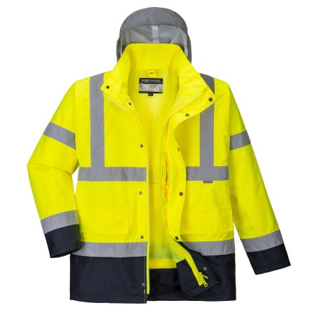 High Visibility 4 in 1 contrast traffic jacket - S471