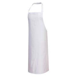 Cotton bib apron white - S840