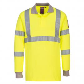 Flame resistant antiStatic High-Visibility long sleeves polo shirt - FR77