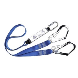 Double webbing lanyard with shock absorber - FP51