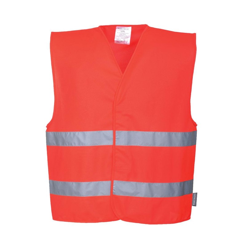 Hoge Zichtbaarheid two band vest rood - C474 Hoge Zichtbaarheid two band vest rood - C474