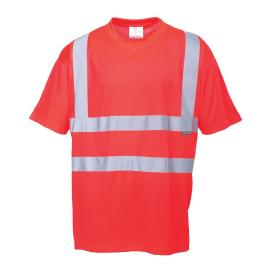 Hoge Zichtbaarheid T-shirt rood - S478