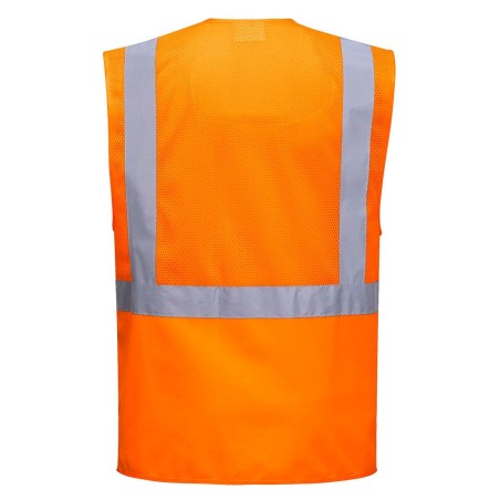 Madrid High Visibility half mesh executive vest - C496