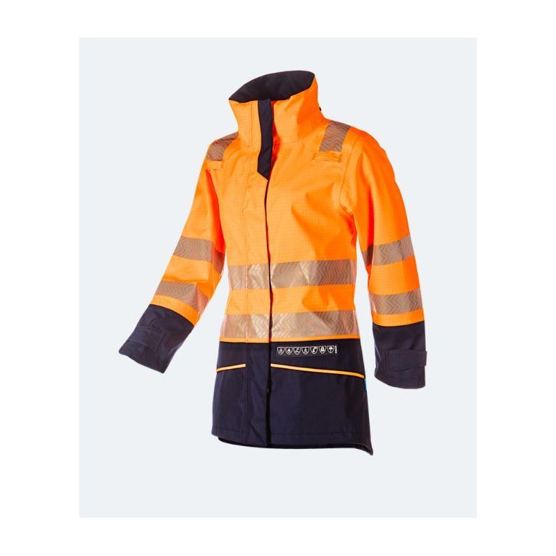High Visibility ladies rain jacket with ARC protection - VASKI High Visibility ladies rain jacket with ARC protection - VASKI
