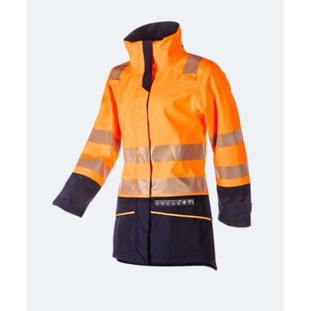 High Visibility ladies rain jacket with ARC protection - VASKI