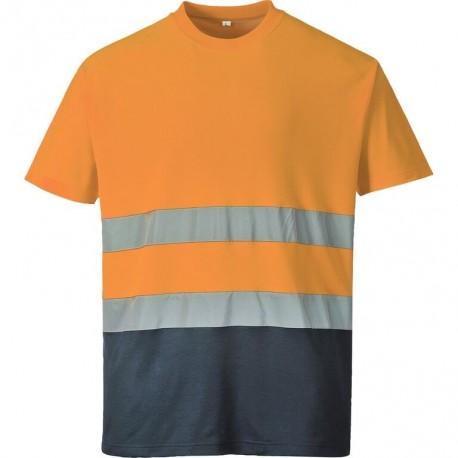 S173 High Visibility Hi Vis Polo Shirts Two Tone Reflective T-Shirt Safety Top 
