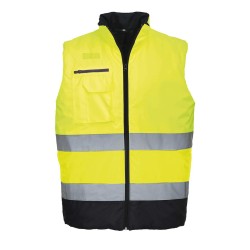 Twee kleuren bodywarmer...