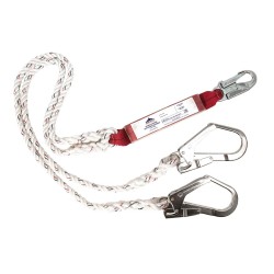 Double lanyard with shock...