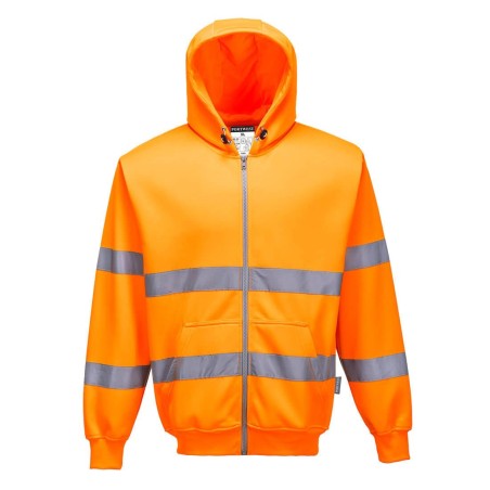 Hi-Vis Zipsweater met capuchon en rits - B305