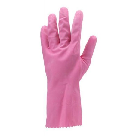 Gants latex naturel ménage Rose