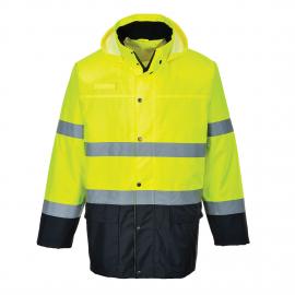 Lite twee kleuren jack Hoge Zichtbaarheid geel/marine - S166