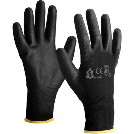 Gants 100% polyamide texturé noir,tricot - Gants de Manutention lourde -  Somatico