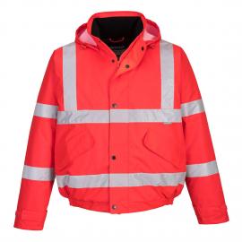 High Visibility Bomber Jacket Red - S463
