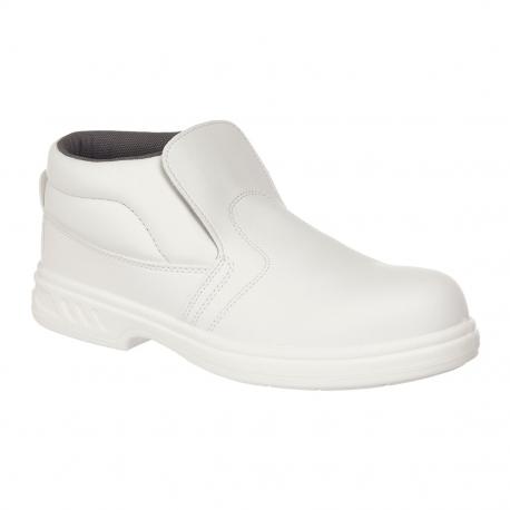 PortWest Men Steelite Slip On Safety Shoe S2 Black/White Multi Size FW81 