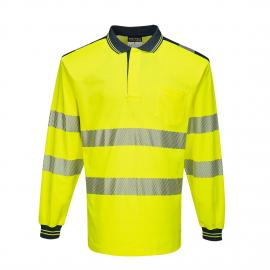 PW3 High Visibility polo shirt long sleeves - T184