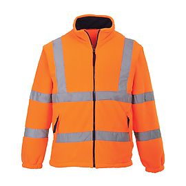 High Visibility mesh lined fleece orange - F300